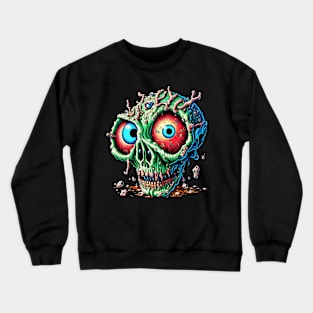 Zombie Gore Brain Skull 1 Crewneck Sweatshirt